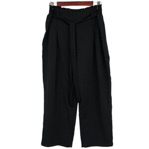Monk & Lou Black  Paperbag Wide Leg Trousers size L
